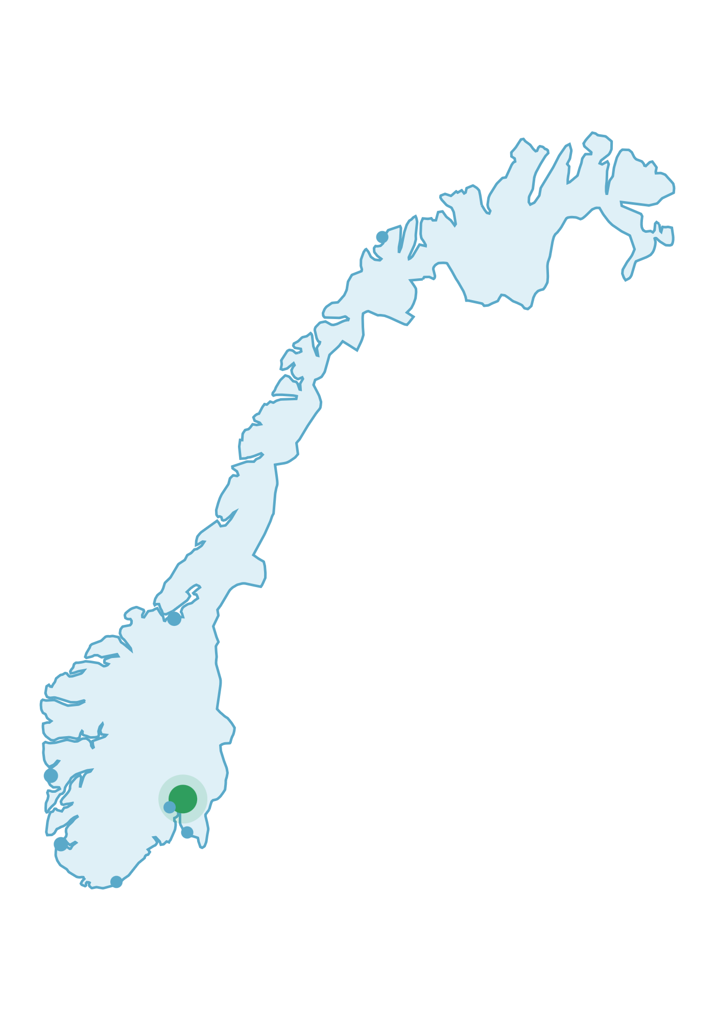 Kart over Norge